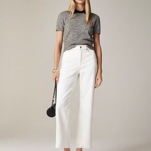 J. Crew Women's Cream Straight Leg Jeans